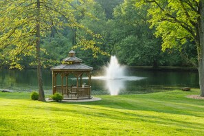 Pond fountain and Gazebo