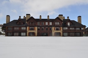 Suite from outside at winter time