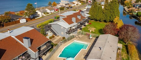 Aerial view of the Cabana Club, located between Birch Bay Dr. and Terrell Creek