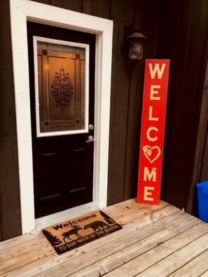 Front door with key less entry