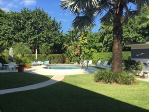 Heated swimming pool