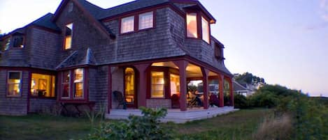 The Mainstay's Front Porch Overlooking The Ocean