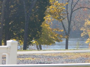 .view from hot tub on  back deck across road 