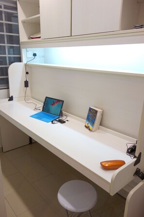 Second bedroom transformed into study room
