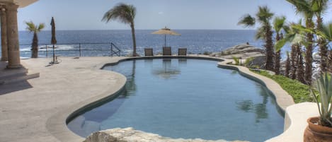 club house swimming pool by the ocean