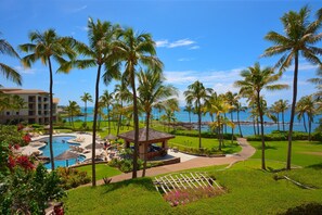 Overlooking the grounds at Montage Kapalua Bay