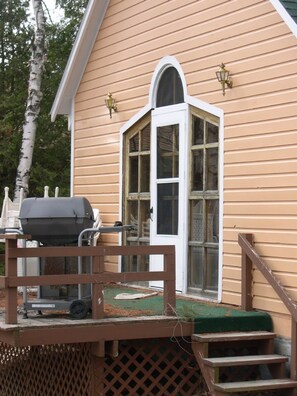 Deck on the front of the Chalet