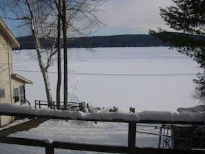 View from the Chalet's front deck in the winter. 