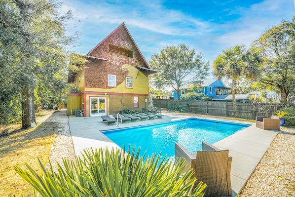 Backyard pool is perfect place to spend time with your family and friends