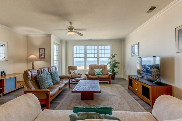Living Room with Deck Access