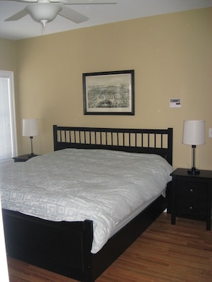 Master bedroom (first floor, king bed)