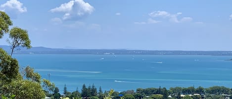 Water traffic on the Bay from the deck