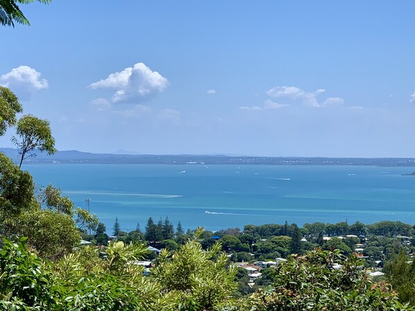 Water traffic on the Bay from the deck