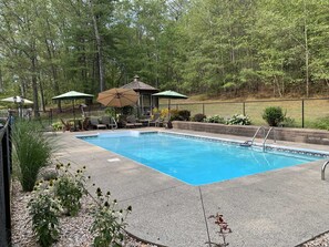 Private heated saltwater pool