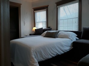 Brand new sleeper sofa sectional transforms into a comfortable queen bed.