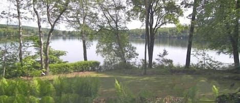 View from front porch across Lake Wononscopomuc