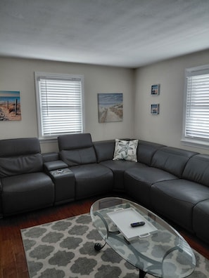 New leather recliner couch