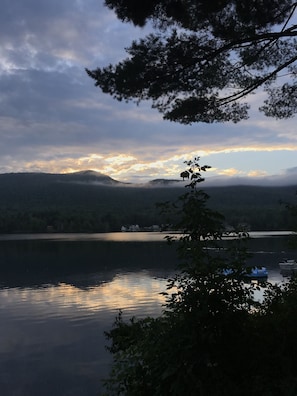 sunset on the lake