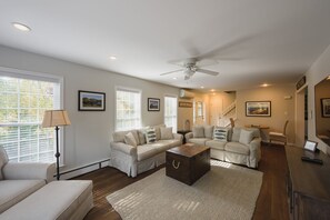 Living Room professionally decorated with higher end furnishings