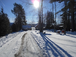 Walk to the lake for ice fishing!!!
