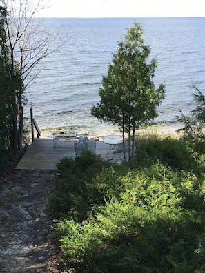 The view of the beach from the balcony off the master bedroom.