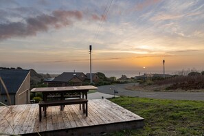 Gorgeous deck with view of the point arena light house.

