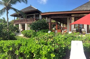 View of Guest Pavilion and Partial View of Main Pavilion from Beachside Deck