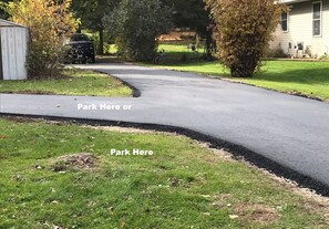 Another view of parking - new driveway fall 2018
