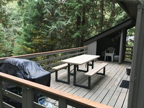 Big Deck with BBQ ready to go