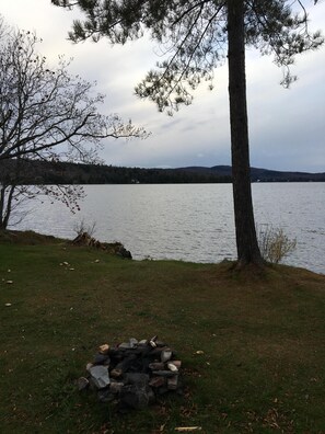 Fire pit and Lake