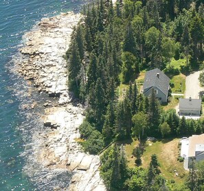 Aerial view of shoreline