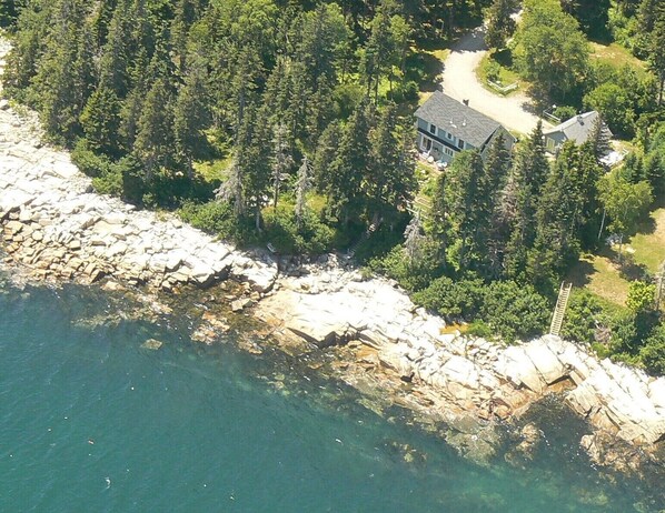 Schoodic Surf Cottage sits on 180 feet of deep water Atlantic oceanfront
