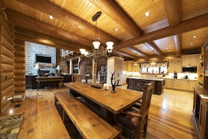 Dining room into kitchen & living room