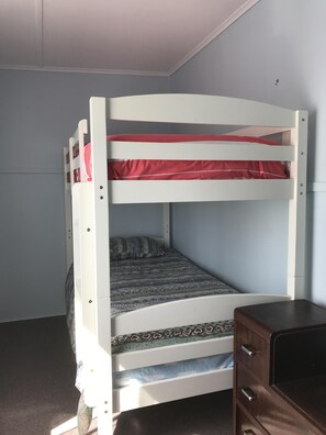 Newly installed double bunk. Very sturdy and full sized.