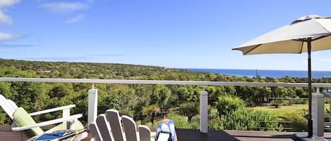 Beautiful views from the deck overlooking Eagle Bay