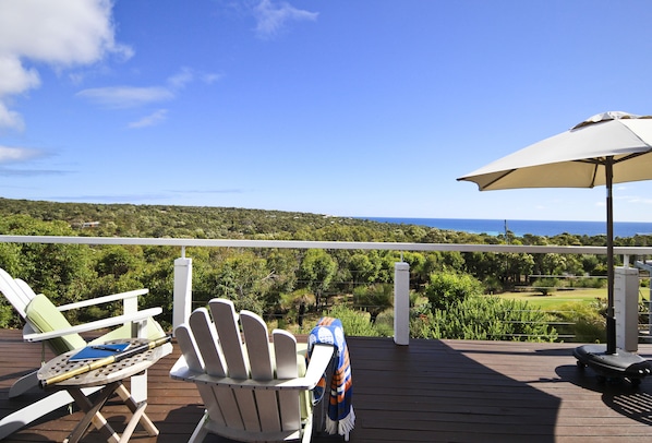 Beautiful views from the deck overlooking Eagle Bay