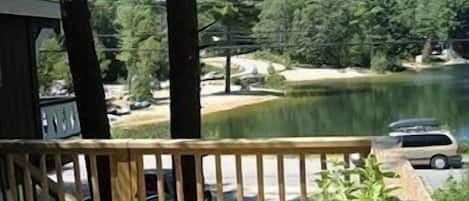 View from the deck of Boulder Beach and Little Pea Pond.