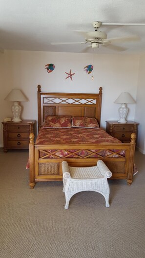 Wake up to stunning views of the Gulf in the main bedroom.