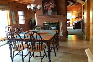 Open floor plan on main floor is great for larger families! (love the fireplace)