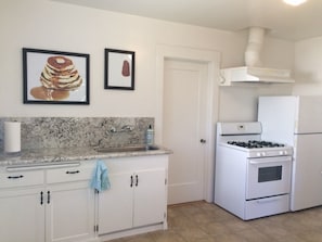 Fully stocked kitchen