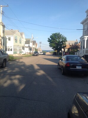 View of ocean from front door