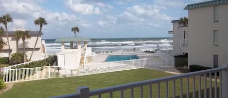 Ocean view from master bedroom (upstairs) 