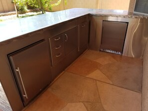 Bar comes with fridges. 