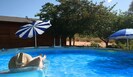 Warm desert air & cool water in the pool.