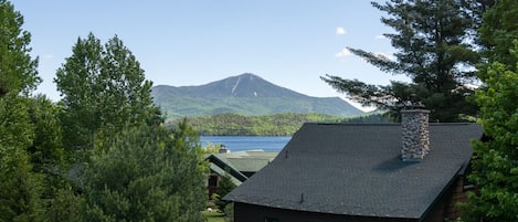 A great view from our resort, that's Lake Placid and Whiteface Mountain!