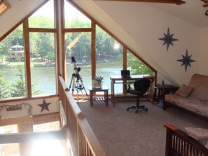 View of lake from loft