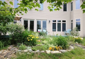 Rock garden off the deck.