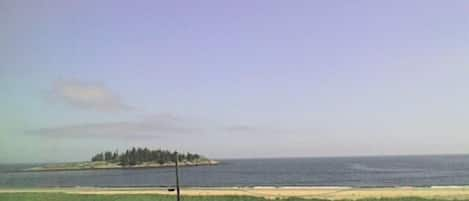 The beach in front of Rockledge cottage. View from the deck. 