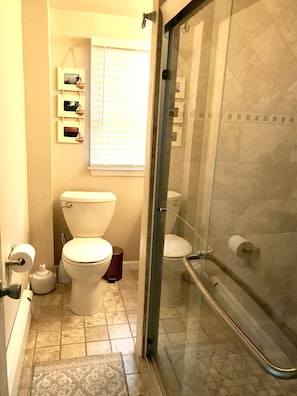 Tiled Walk-in Shower (no tub).