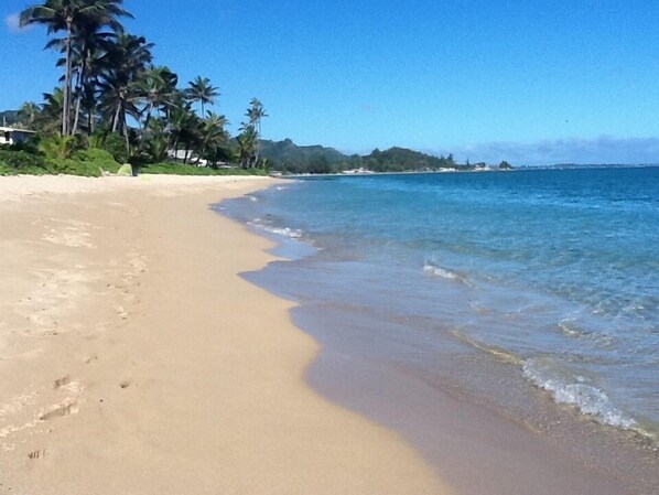 Your very own beach. Just footsteps away from your cottage door. 